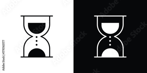 Hourglass end icon vector graphics. filled vector sign, Symbol illustration.