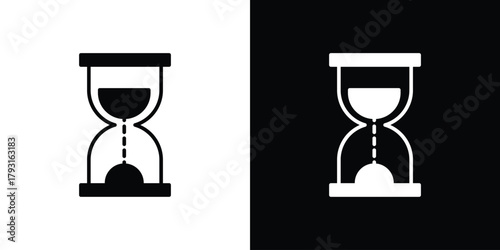 Hourglass icon vector graphics. filled vector sign, Symbol illustration.