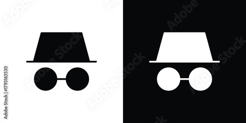 Incognito icon vector graphics. filled vector sign, Symbol illustration.