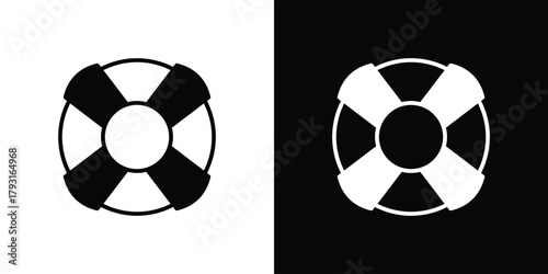 Life buoy icon vector graphics. filled vector sign, Symbol illustration.
