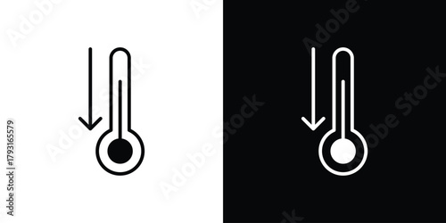 Low Temperature icon vector graphics. filled vector sign, Symbol illustration.