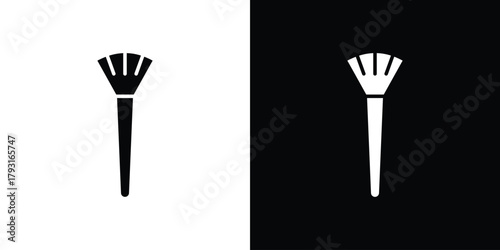Makeup brush icon vector graphics. filled vector sign, Symbol illustration.