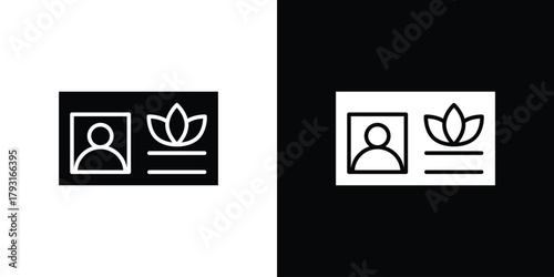 Medical marijuana card icon vector graphics. filled vector sign, Symbol illustration.