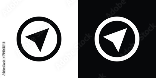 Navigation icon vector graphics. filled vector sign, Symbol illustration.