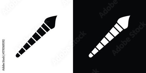 Paint brush icon vector graphics. filled vector sign, Symbol illustration.