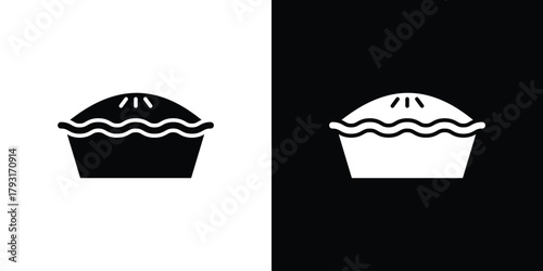 Pie icon vector graphics. filled vector sign, Symbol illustration.