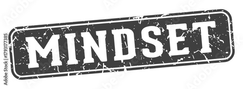 mindset rectangular sign. mindset stamp