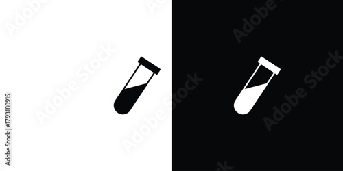 Test tube icon vector graphics. filled vector sign, Symbol illustration.