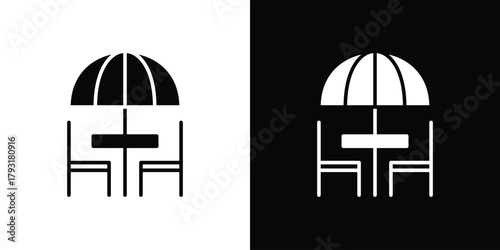 Terrace icon vector graphics. filled vector sign, Symbol illustration.