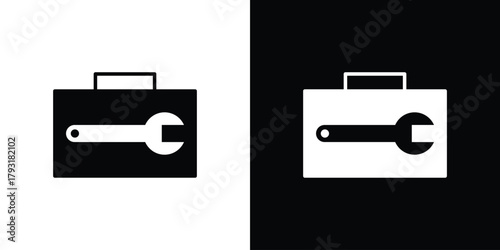 Toolbox icon vector graphics. filled vector sign, Symbol illustration.