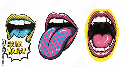 Pop Art Mouths: Expressive and Bold Illustrations