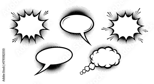 Comic Speech Bubbles Collection: Pop Art Style