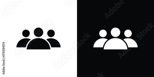 Users icon vector graphics. filled vector sign, Symbol illustration.