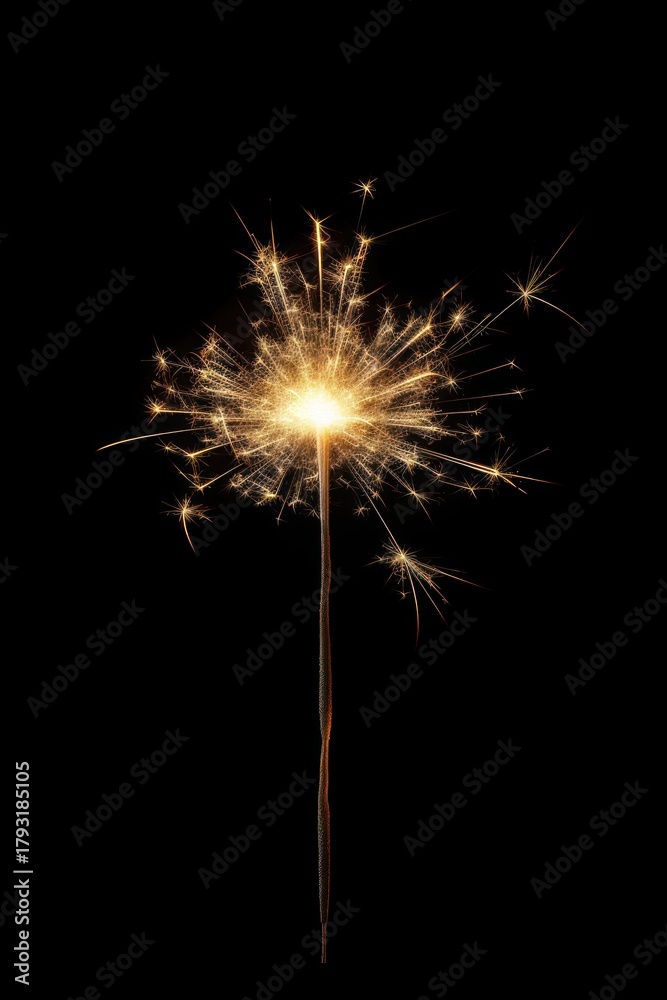 Fototapeta premium A sparkler fireworks outdoors nature.