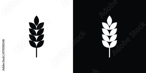 Wheat icon vector graphics. filled vector sign, Symbol illustration.