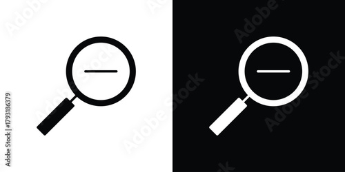 Zoom out icon vector graphics. filled vector sign, Symbol illustration.