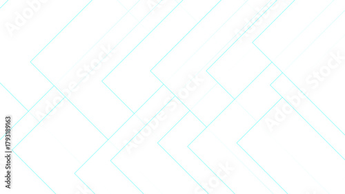 Abstract Minimalist Cyan Geometric Line Pattern with White Tech Background with Zigzag Shapes & Chevron Grid for Clean Web, Corporate & Digital Design