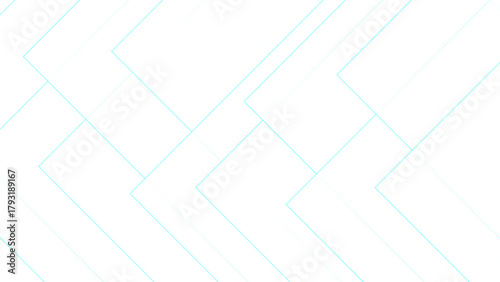 Abstract Minimalist Cyan Geometric Line Pattern with White Tech Background with Zigzag Shapes & Chevron Grid for Clean Web, Corporate & Digital Design