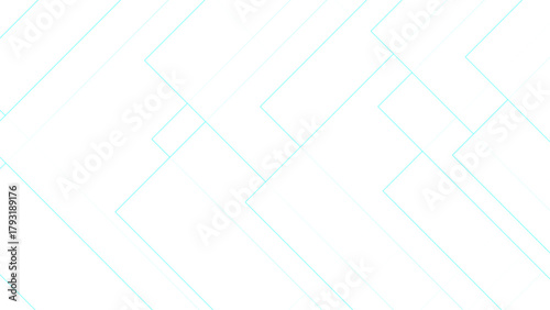 Abstract Minimalist Cyan Geometric Line Pattern with White Tech Background with Zigzag Shapes & Chevron Grid for Clean Web, Corporate & Digital Design