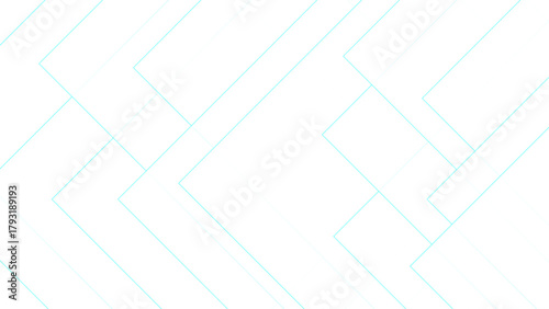 Abstract Minimalist Cyan Geometric Line Pattern with White Tech Background with Zigzag Shapes & Chevron Grid for Clean Web, Corporate & Digital Design
