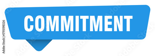 commitment sticker. commitment blue sign isolated on transpatent background
