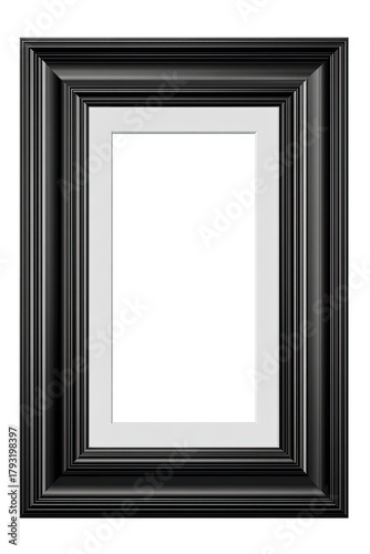 Black picture frame with white mat (1)