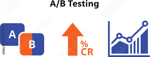 Visualizing A/B testing results with conversion rate growth and analytics graph