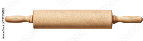Light beige wooden rolling pin (2)