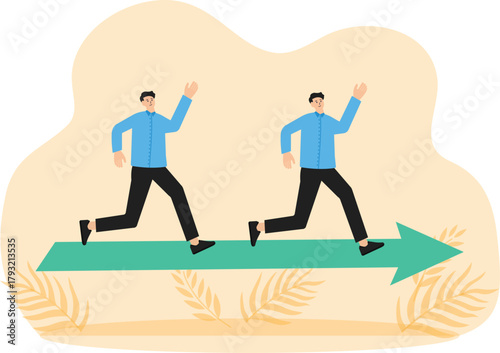 overcoming challenges and obstacles on the way to business success. increasing motivation to achieve goals, overcoming obstacles concept
