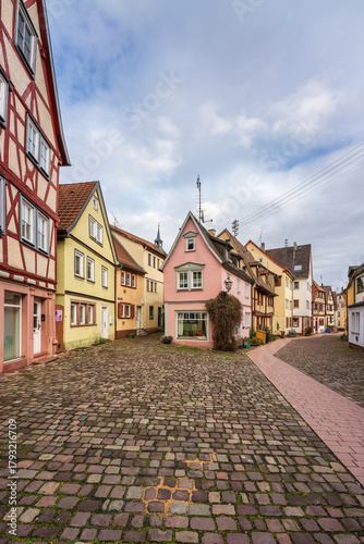 View of the old town of Lohr am Main in Germany.