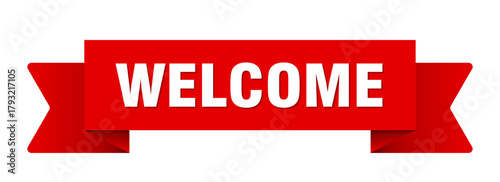 welcome ribbon isolated on transparent background. welcome ribbon