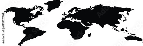 world map silhouette vector