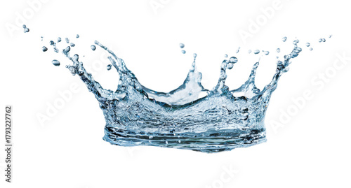 Water splash forming crown shape