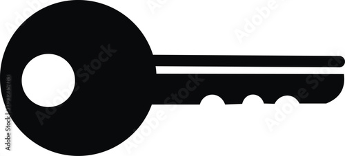 Black Key Silhouette Illustration