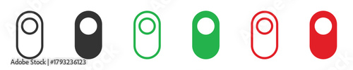 Toggle switch button icon set, Switch buttons ON OFF isolated.  vector illustration .