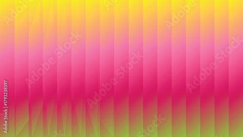 Abstract vertical gradient stripe pattern in yellow, pink, and lime on smooth backdrop


