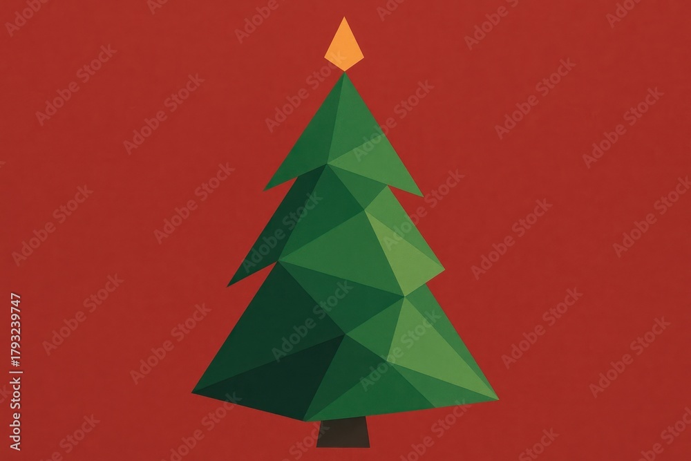 Obraz premium Geometric Christmas tree background