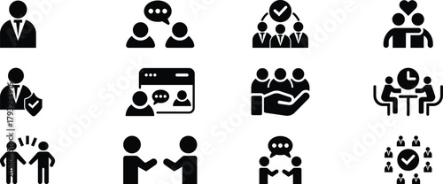 people icons  vector set or business icon sets
