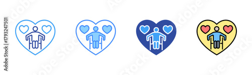 Empathy Icon, Multi Styles Icon Set