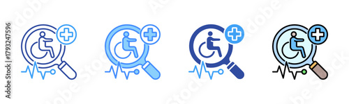 Diagnosis Icon, Multi Styles Icon Set