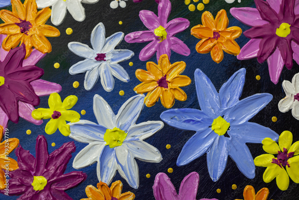 Obraz premium flower painting that u can touch how unique its texture
