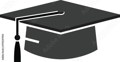 Illustration of graduation cap, symbol of education and success