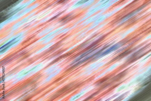 Abstract light blue and coral background. Shimmering diagonal lines. Light pastel shades.
