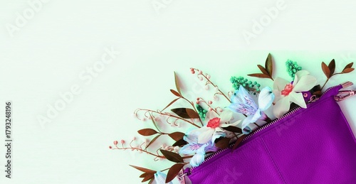 A cheerful bouquet with daffodils on a light background.