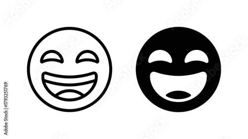 Vector art of Smiling face emoji, conveying happiness, joy, and positive emotion in digital communication and social media