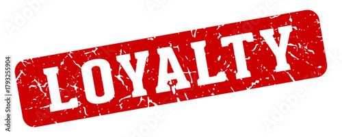 loyalty rectangular sign. loyalty stamp