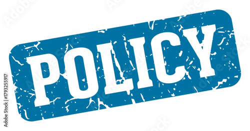 policy rectangular sign. policy stamp