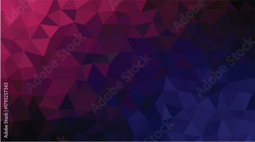 Deep Indigo and Magenta Low Poly Abstract Background with Dramatic Gradient Effect