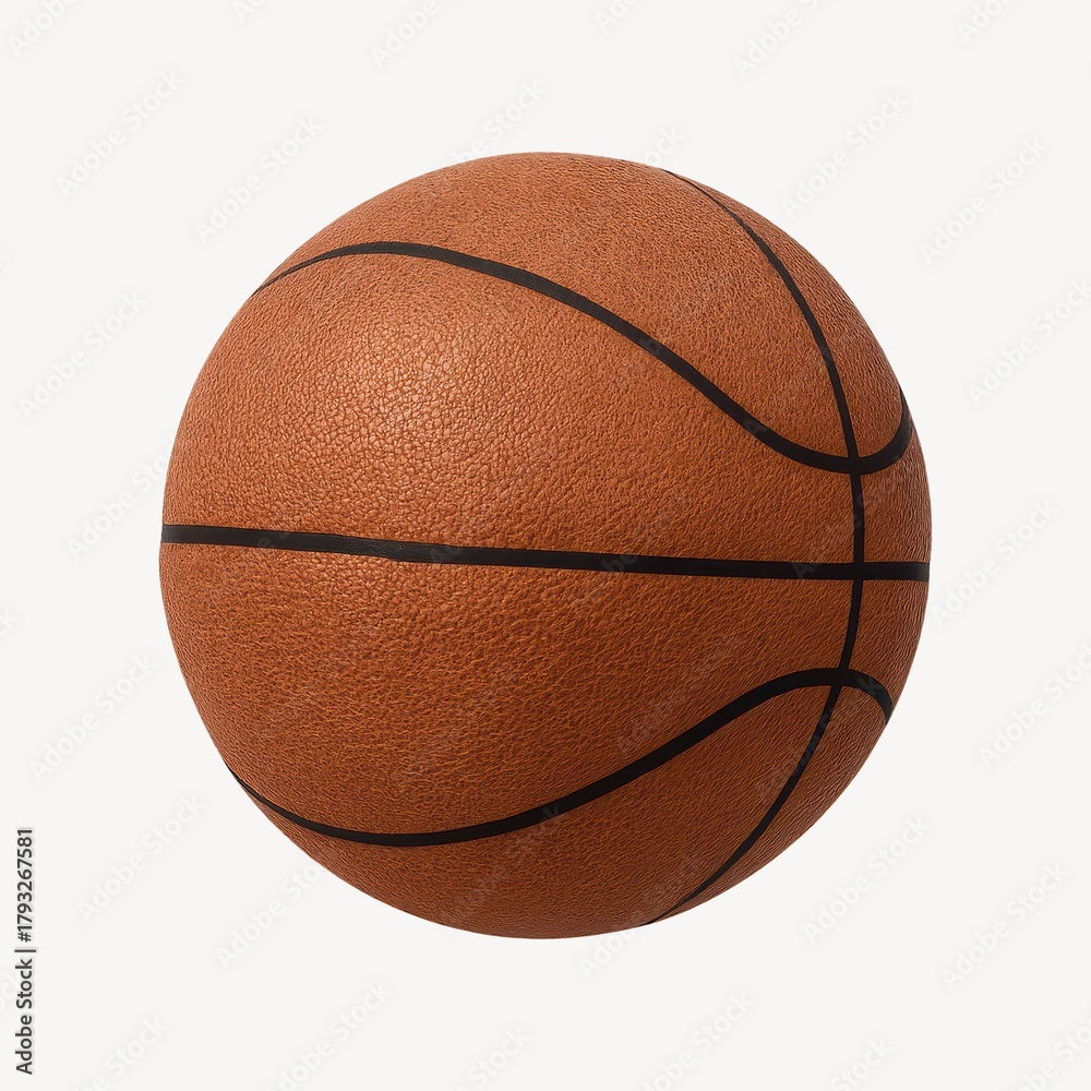 Fototapeta premium Realistic textured basketball image.