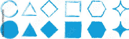 Color shapes collection Vector illustration